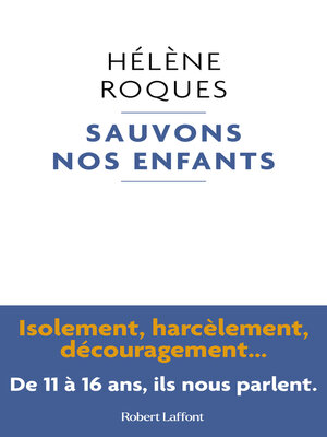 cover image of Sauvons nos enfants